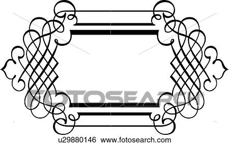 Calligraphic Design or rectangle frame View Large Clip Art Graphic Clip Art - Calligraphic Design or rectangle frame. Fotosearch