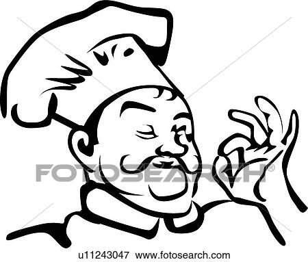 Chef with a hat View Large Clip Art Graphic Clip Art - Chef with a hat. Fotosearch