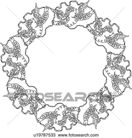 Clipart - Cherub Calligraphic Design. Fotosearch
