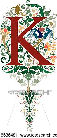 Cherubs letter K View Large Clip Art Graphic Clipart - Cherubs letter K. Fotosearch