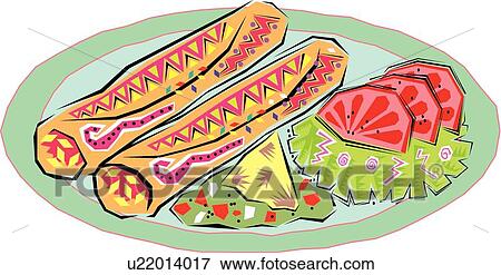 Clip Art - Chimichanga . Fotosearch