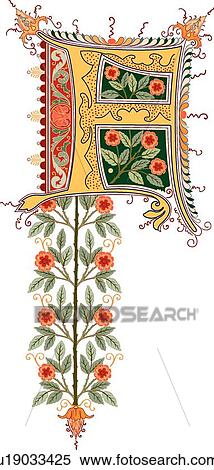 Cinderella Capital F View Large Clip Art Graphic Clipart - Cinderella Capital F. Fotosearch