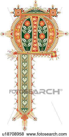 Clip Art - Cinderella Capital M. Fotosearch