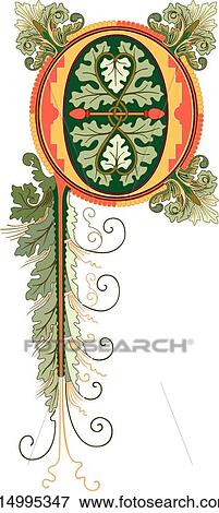 Clip Art - Cinderella Capital O. Fotosearch