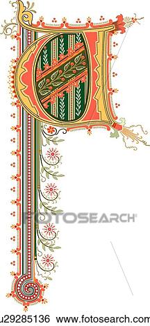 Clip Art - Cinderella Capital U. Fotosearch