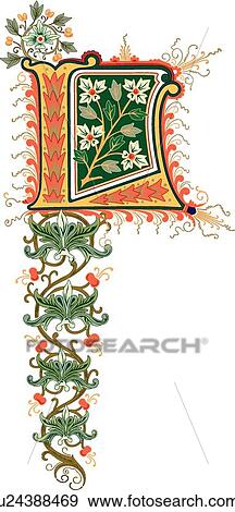 Cinderella letter L View Large Clip Art Graphic Clip Art - Cinderella letter L. Fotosearch