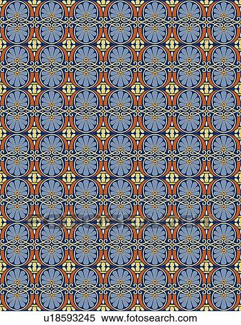 Circle and floral background pattern View Large Clip Art Graphic Clipart - Circle and floral background pattern. Fotosearch