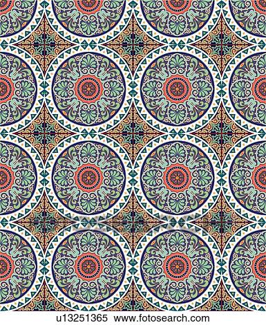 Circle background patterns in white teal and coral View Large Clip Art Graphic Clipart - Circle background patterns in white teal and coral . Fotosearch