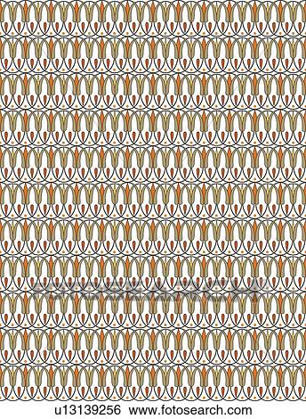 Clip Art - Circle floral background pattern. Fotosearch