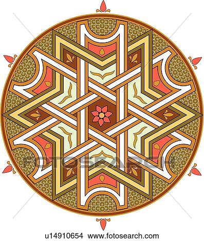 Circle with a flower in the middle View Large Clip Art Graphic Clipart - Circle with a flower in the middle . Fotosearch