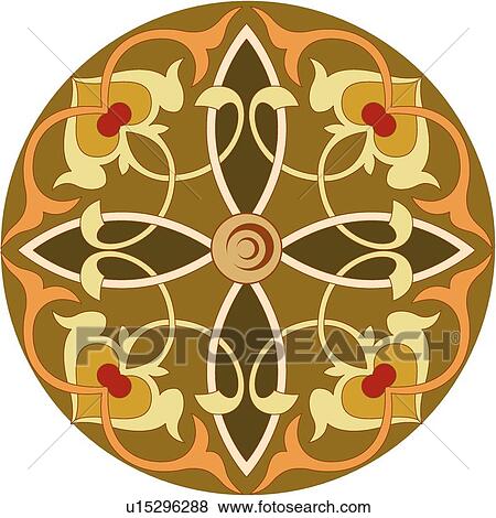 Circle with ornamental design View Large Clip Art Graphic Clip Art - Circle with ornamental design . Fotosearch
