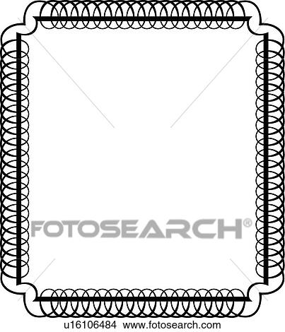 Circular Calligraphic Design of square frame View Large Clip Art Graphic Clipart - Circular Calligraphic Design of square frame. Fotosearch
