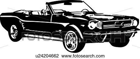 Classic black car View Large Clip Art Graphic Clipart - Classic black car. Fotosearch