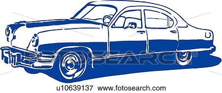 Classic blue car View Large Clip Art Graphic Clip Art - Classic blue car. Fotosearch