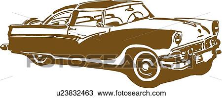 Classic brown car View Large Clip Art Graphic Clipart - Classic brown car. Fotosearch