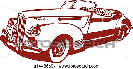 Classic red car View Large Clip Art Graphic Clip Art - Classic red car. Fotosearch