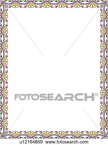 Colorful Fan Border View Large Clip Art Graphic Clip Art - Colorful Fan Border. Fotosearch