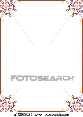 Colorful Line Border View Large Clip Art Graphic Clipart - Colorful Line Border. Fotosearch