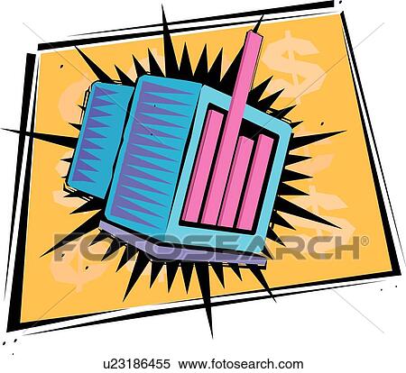 Computer View Large Clip Art Graphic Clipart - Computer. Fotosearch