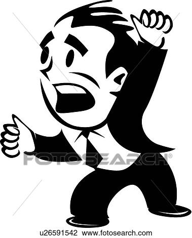 Clipart - Confused businessman . Fotosearch