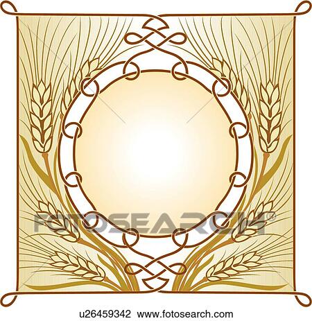 Copy space wheat frame View Large Clip Art Graphic Clipart - Copy space wheat frame. Fotosearch