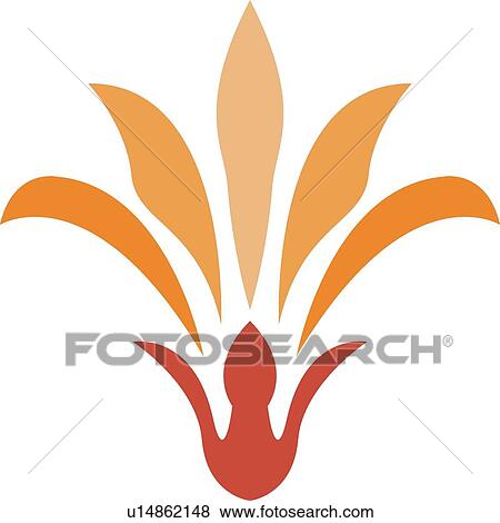 Clip Art - Coral flower. Fotosearch