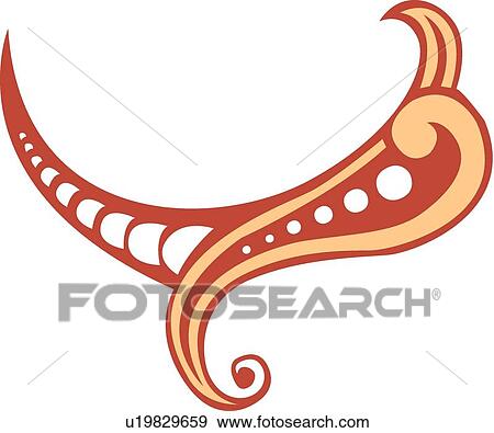 Coral lines and swirls with white and peach accents View Large Clip Art Graphic Clip Art - Coral lines and swirls with white and peach accents . Fotosearch