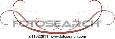 Clipart - Coral loops and lines. Fotosearch