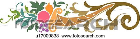 Clip Art - Cornucopia header. Fotosearch