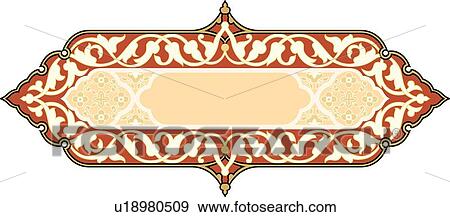 Clip Art - Cream and orange design with copy space. Fotosearch