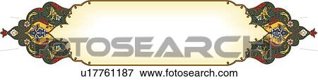 Cream copy space with detail header View Large Clip Art Graphic Clip Art - Cream copy space with detail header . Fotosearch
