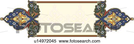Cream copy space with fancy detail around View Large Clip Art Graphic Clipart - Cream copy space with fancy detail around . Fotosearch