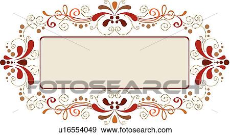 Clip Art - Cream copy space with heart detail . Fotosearch