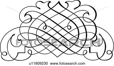Clipart - Crisscross Pattern Calligraphic Design. Fotosearch