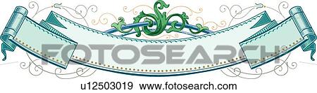 Curved Green Ribbon Banner View Large Clip Art Graphic Clip Art - Curved Green Ribbon Banner. Fotosearch