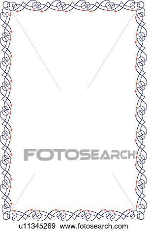 Curved Line Border View Large Clip Art Graphic Clip Art - Curved Line Border. Fotosearch