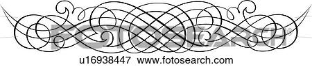 Curvy Calligraphic Design View Large Clip Art Graphic Clip Art - Curvy Calligraphic Design. Fotosearch