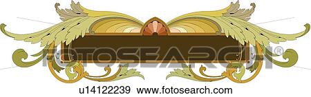Clip Art - Dark green rectangle banner . Fotosearch