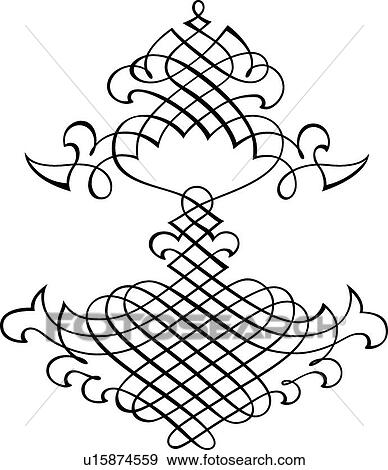 Decorative Calligraphic Design View Large Clip Art Graphic Clip Art - Decorative Calligraphic Design. Fotosearch