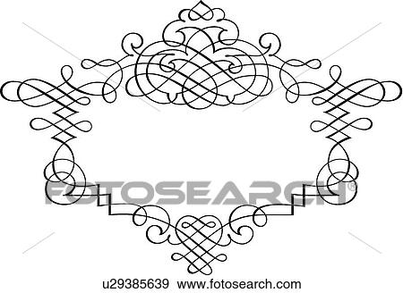 Decorative Calligraphic Design View Large Clip Art Graphic Clip Art - Decorative Calligraphic Design. Fotosearch
