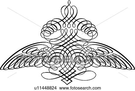 Decorative Calligraphic Design View Large Clip Art Graphic Clipart - Decorative Calligraphic Design. Fotosearch
