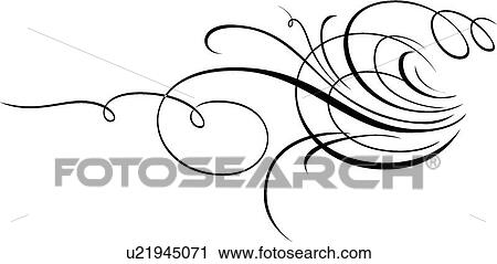 Clipart - Decorative Calligraphic Design. Fotosearch