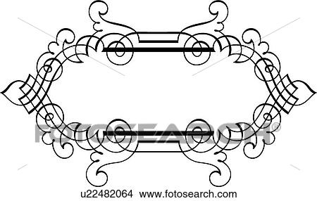 Decorative Calligraphic Design Frame View Large Clip Art Graphic Clipart - Decorative Calligraphic Design Frame. Fotosearch