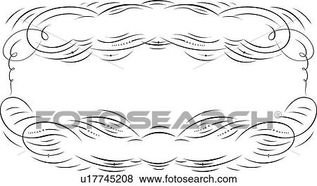Decorative Calligraphic Design of framed banner View Large Clip Art Graphic Clip Art - Decorative Calligraphic Design of framed banner. Fotosearch