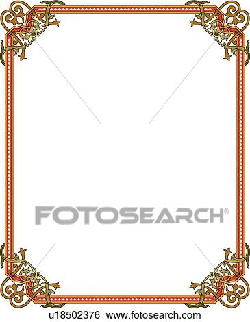 Decorative Corners Border View Large Clip Art Graphic Clip Art - Decorative Corners Border. Fotosearch