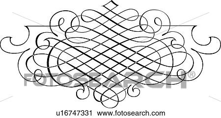 Decoratively balanced Calligraphic Design View Large Clip Art Graphic Clipart - Decoratively balanced Calligraphic Design. Fotosearch