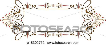 Delicate brown, green and orange Banner View Large Clip Art Graphic Clipart - Delicate brown, green and orange Banner. Fotosearch