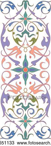 Clipart - Design Ornament with open floral pattern. Fotosearch