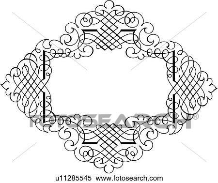Diamond Shape Calligraphic Design View Large Clip Art Graphic Clipart - Diamond Shape Calligraphic Design. Fotosearch
