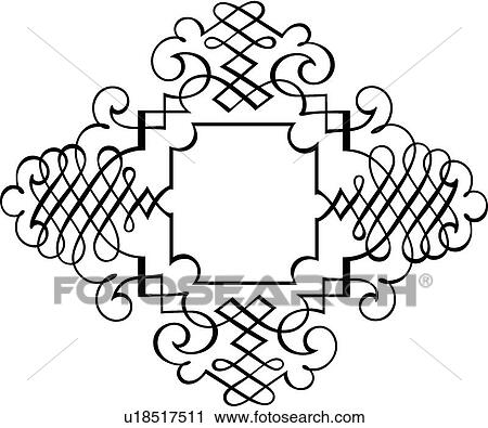 Diamond Shape Calligraphic Design Emblem View Large Clip Art Graphic Clipart - Diamond Shape Calligraphic Design Emblem. Fotosearch